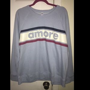 blue “amore” sweater XL - old navy never worn